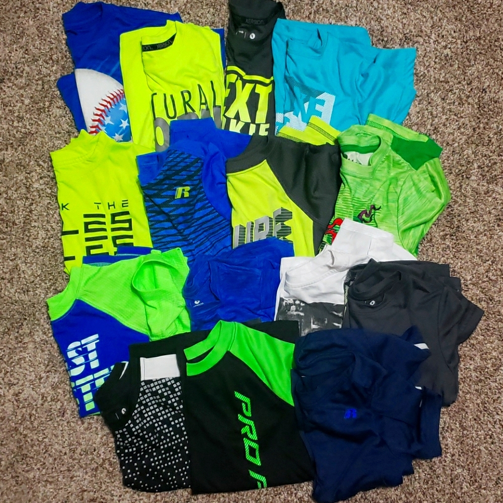 Lot of boys athletic tops